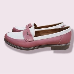 Hotter Pink Saddleback shoes Dorset Loafers
